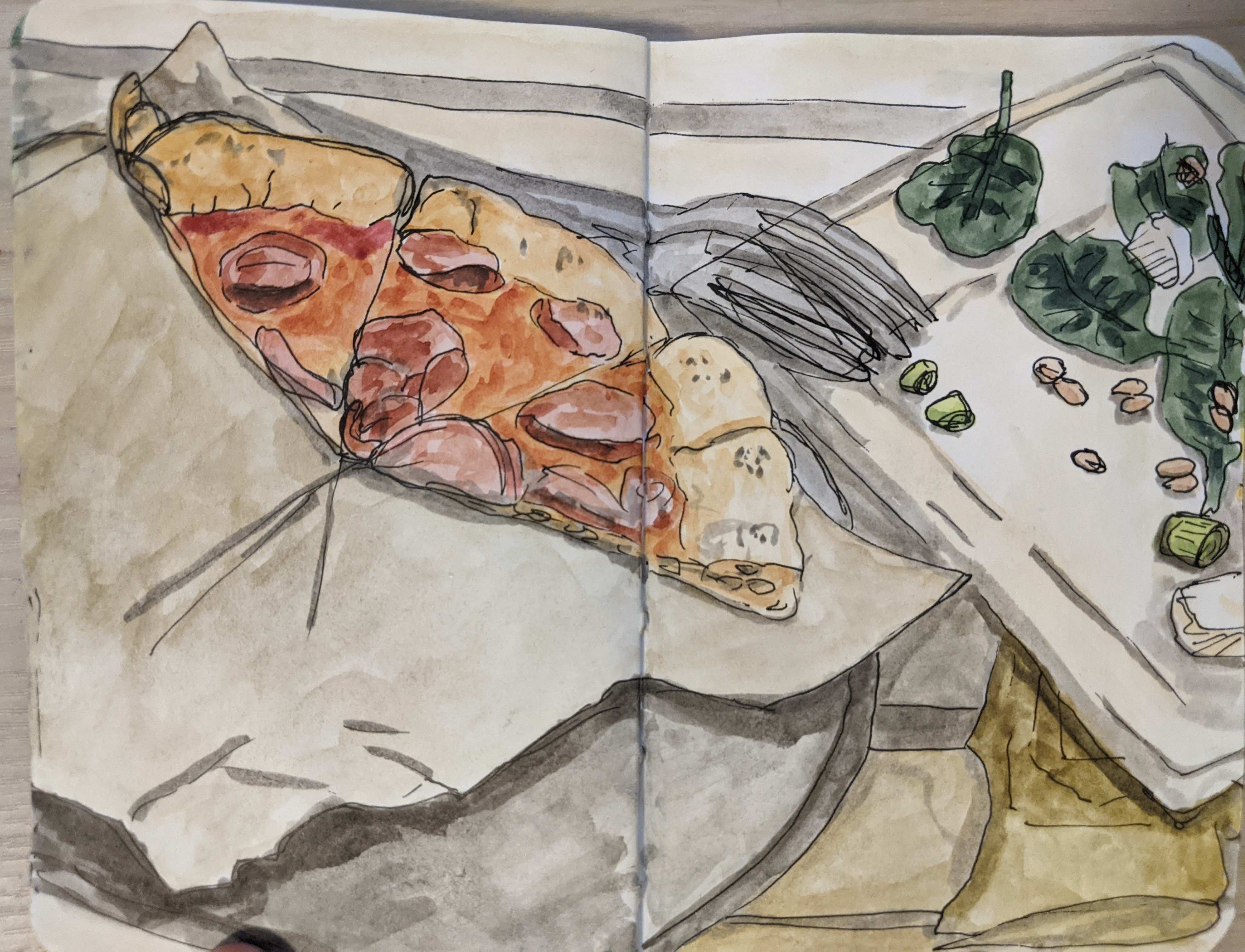 Sketch of pizza