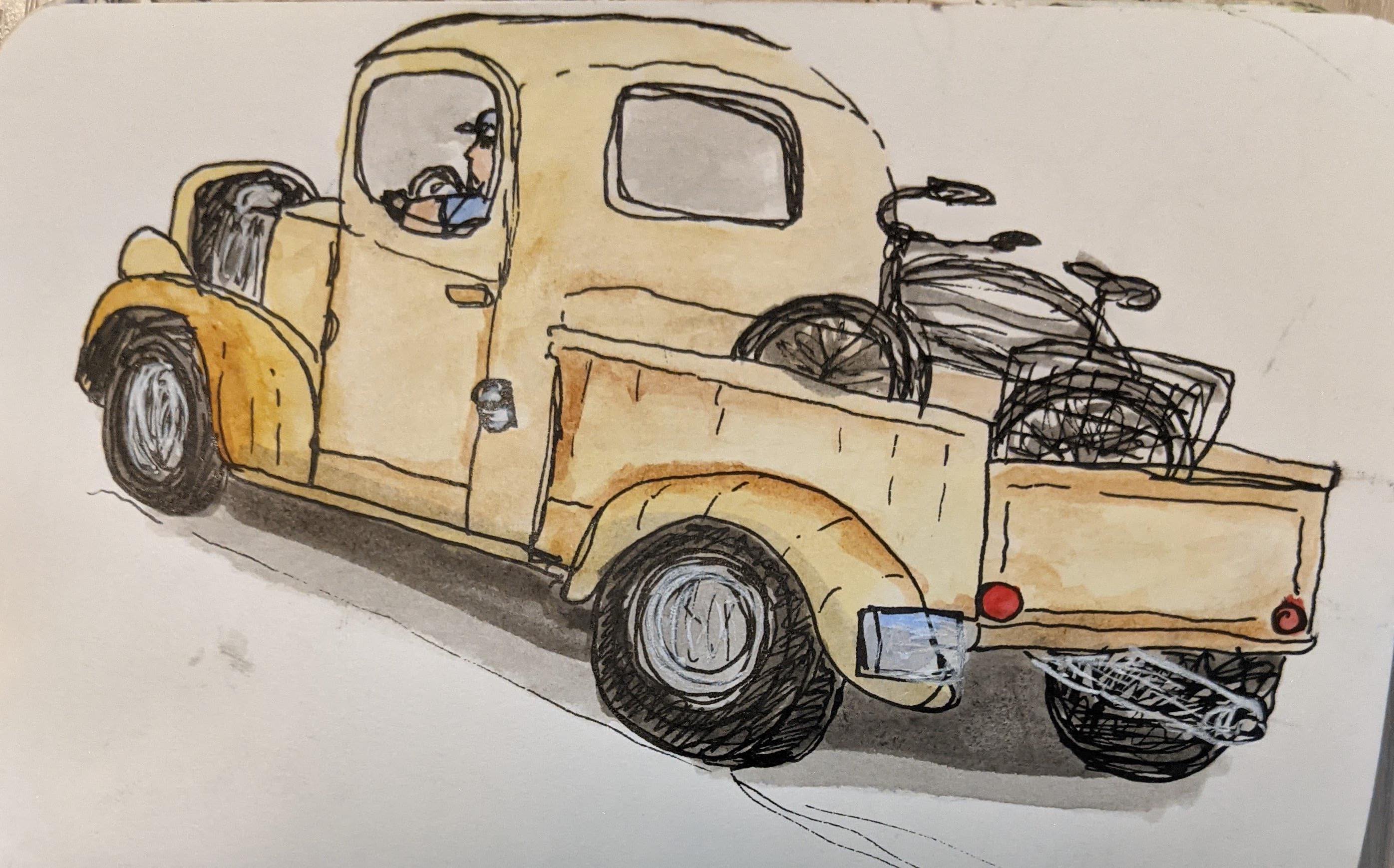 Sketch of classic truck